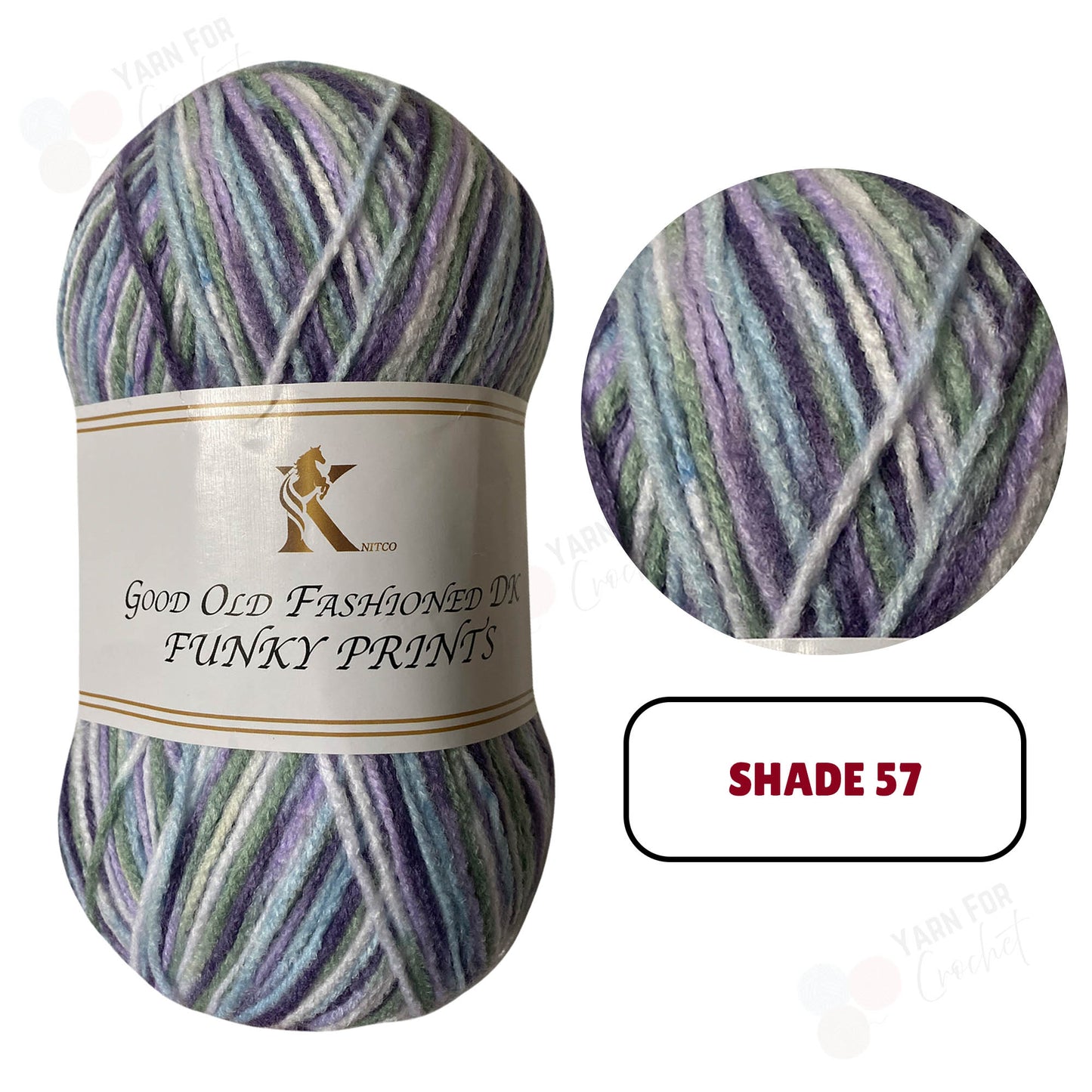Knitco Good Old Fashioned Funky Prints DK Yarn - (5 x 100g)