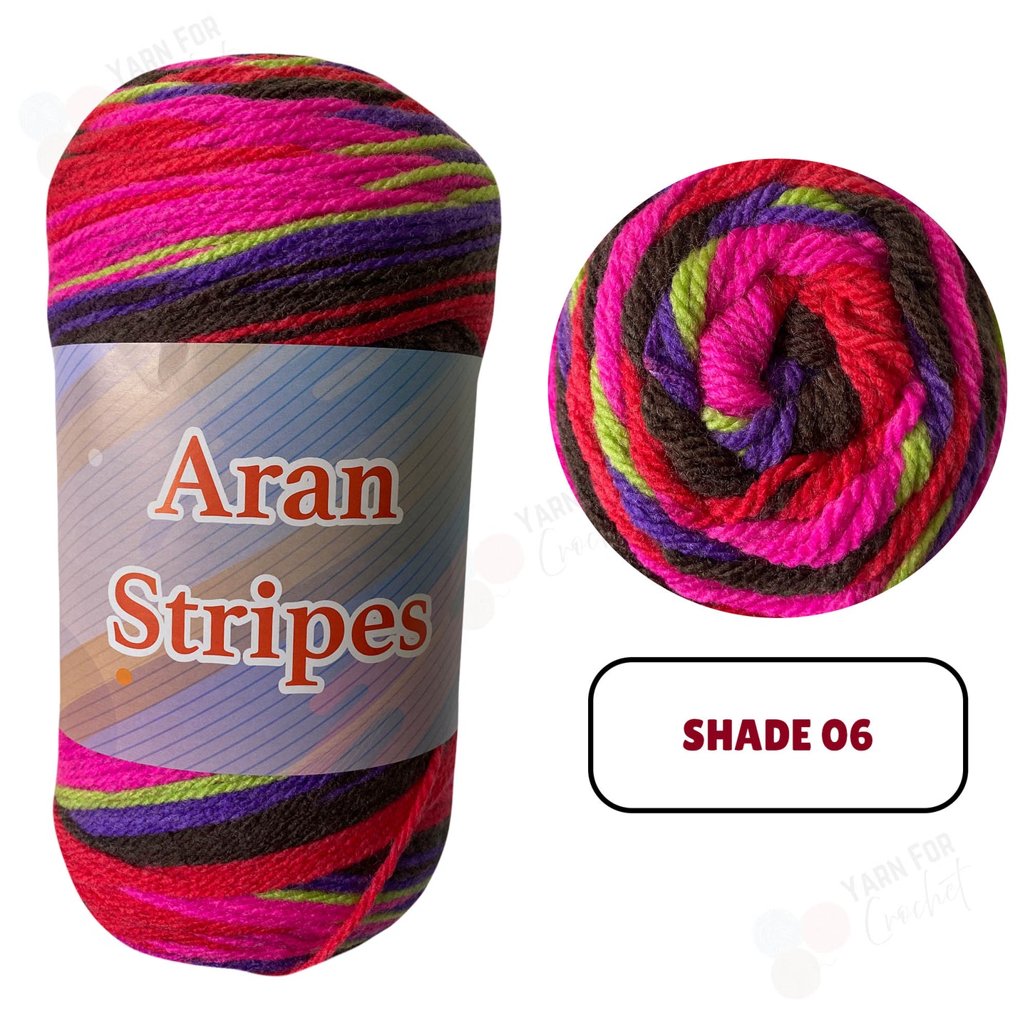 Knitco Aran Stripes Yarn - 200g