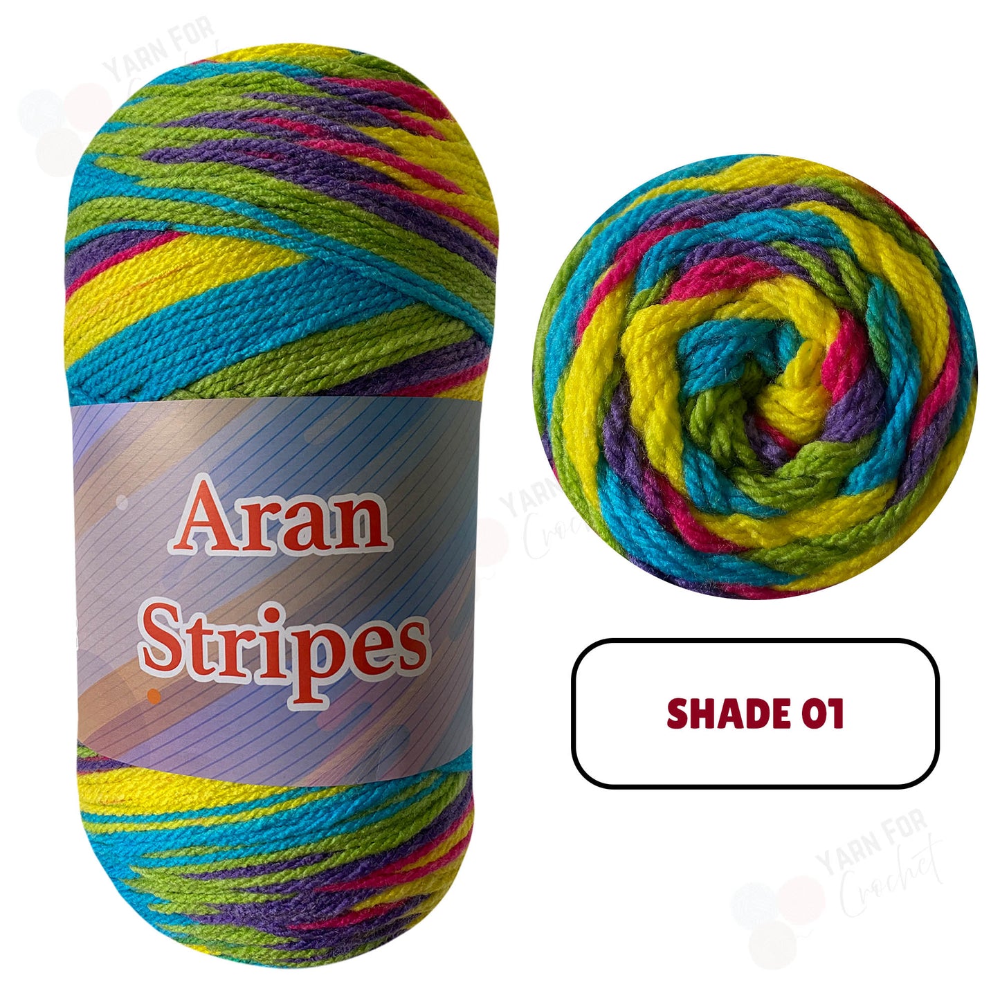 Knitco Aran Stripes Yarn - 200g