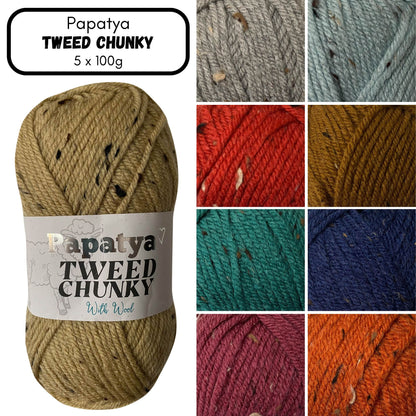 Papatya Tweed Chunky Yarn - (5 x 100g)