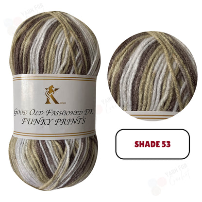Knitco Good Old Fashioned Funky Prints DK Yarn - (5 x 100g)