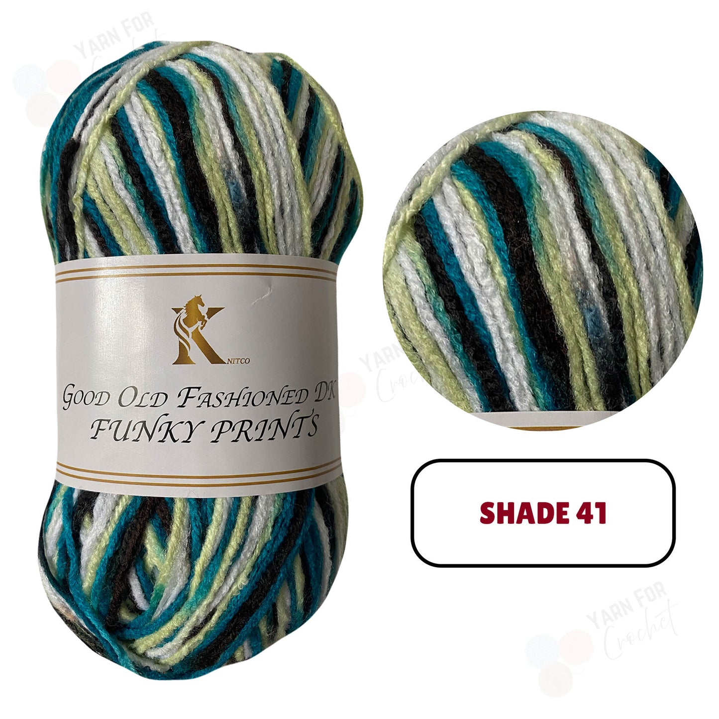 Knitco Good Old Fashioned Funky Prints DK Yarn - (5 x 100g)