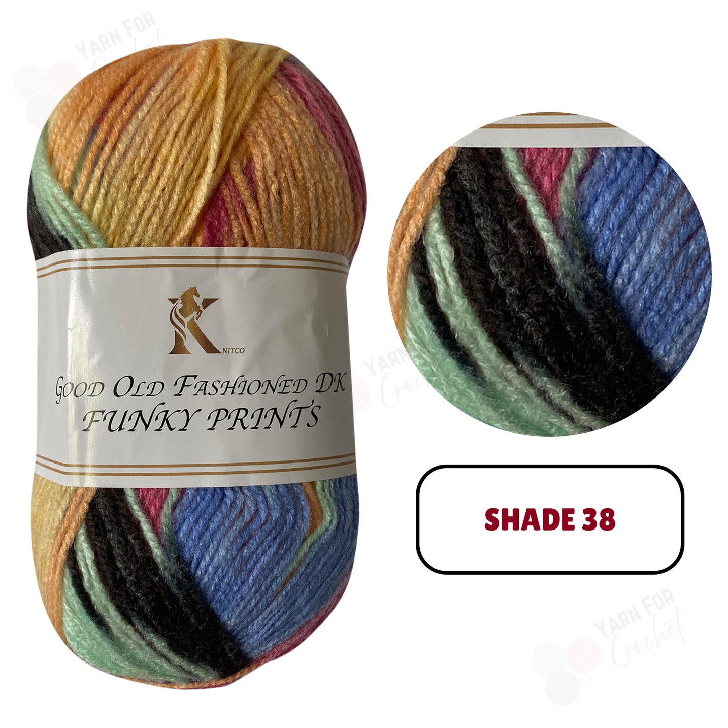 Knitco Good Old Fashioned Funky Prints DK Yarn - (5 x 100g)