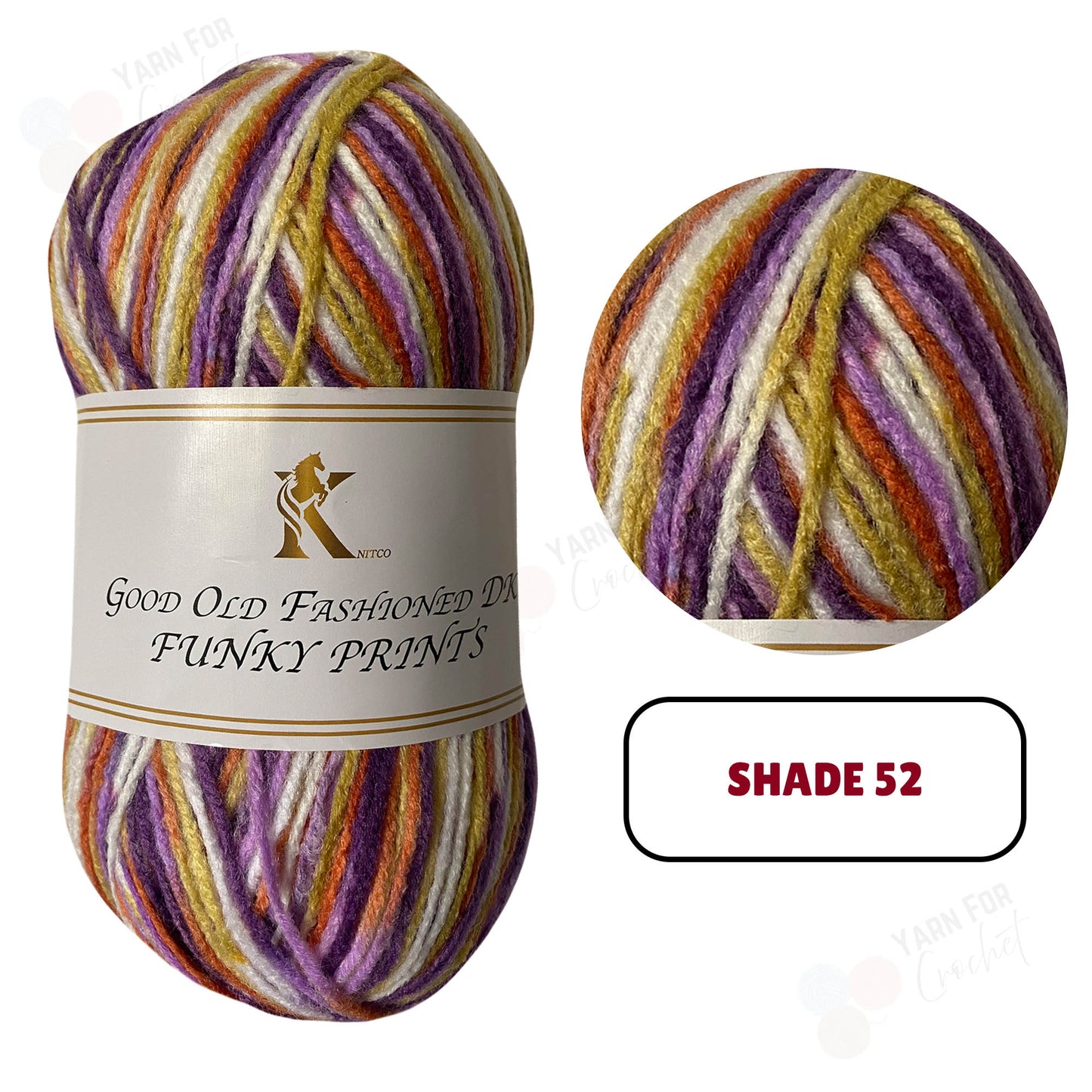Knitco Good Old Fashioned Funky Prints DK Yarn - (5 x 100g)