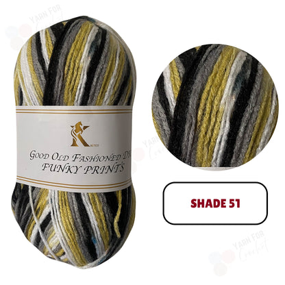 Knitco Good Old Fashioned Funky Prints DK Yarn - (5 x 100g)