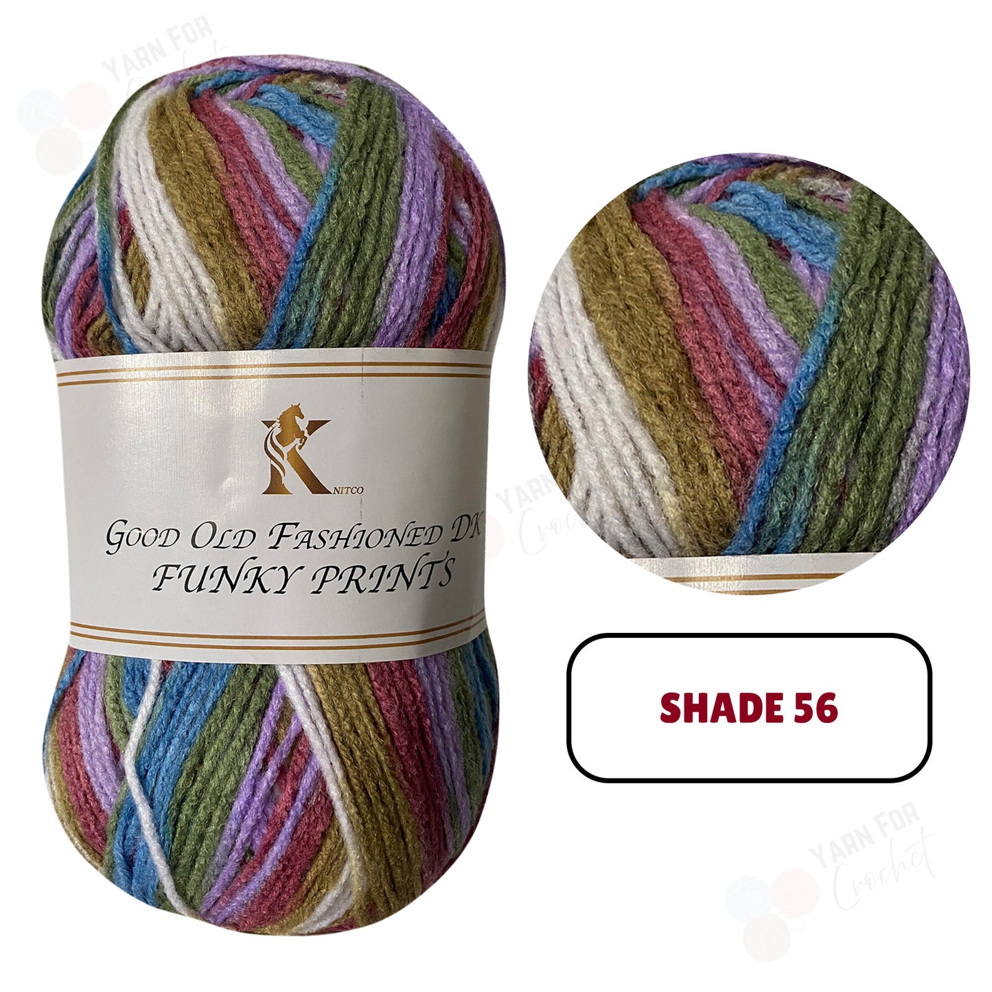 Knitco Good Old Fashioned Funky Prints DK Yarn - (5 x 100g)