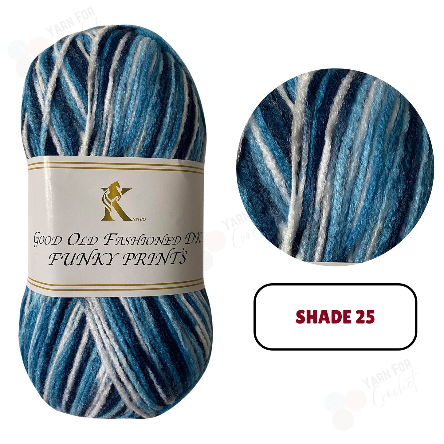 Knitco Good Old Fashioned Funky Prints DK Yarn - (5 x 100g)