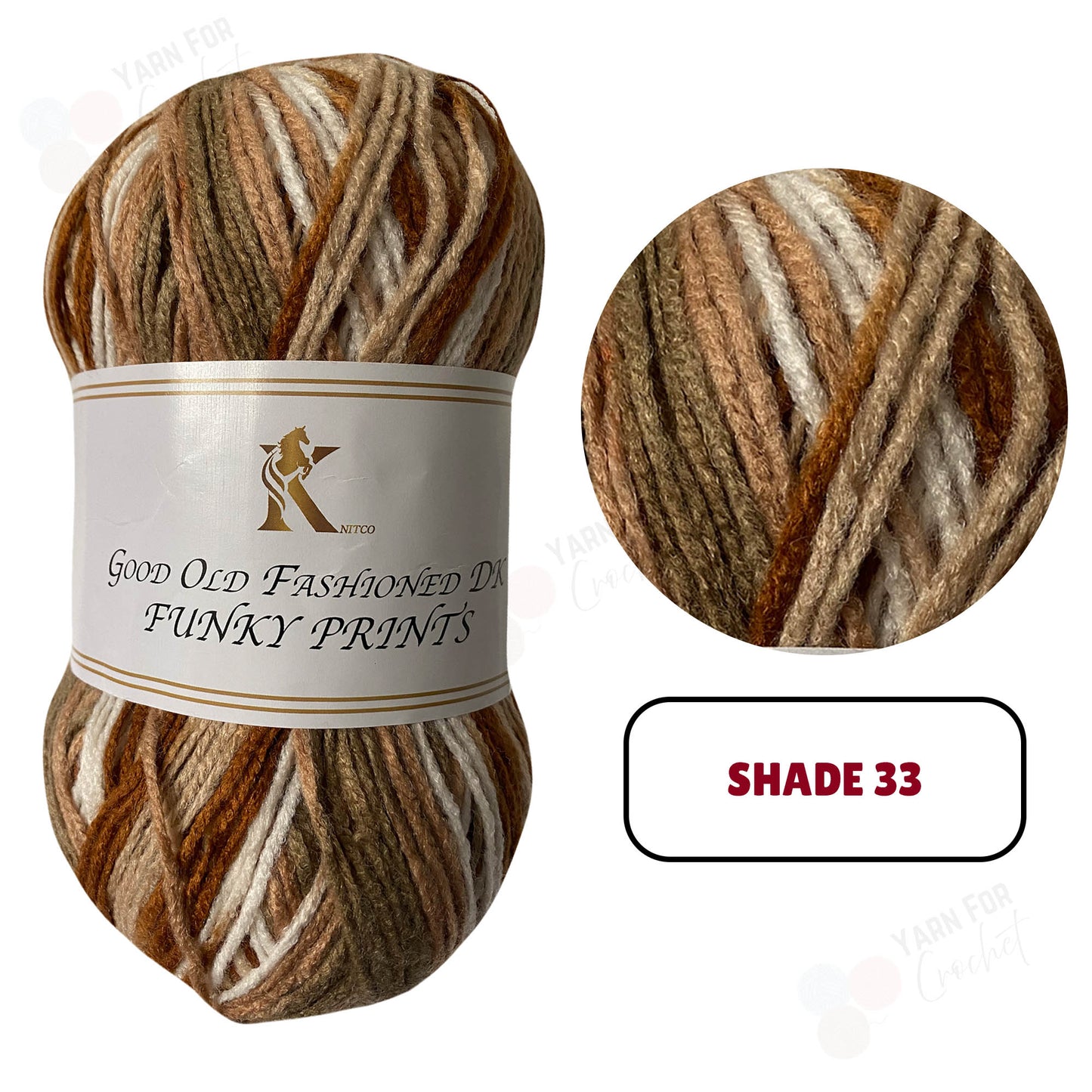 Knitco Good Old Fashioned Funky Prints DK Yarn - (5 x 100g)