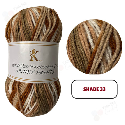 Knitco Good Old Fashioned Funky Prints DK Yarn - (5 x 100g)
