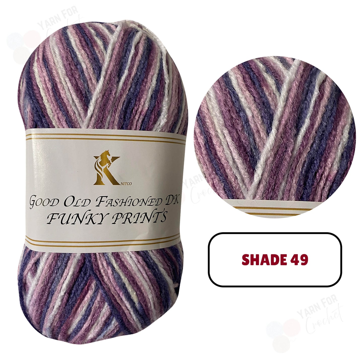 Knitco Good Old Fashioned Funky Prints DK Yarn - (5 x 100g)