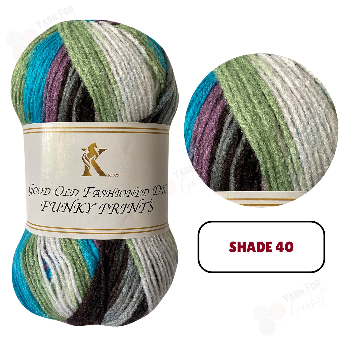 Knitco Good Old Fashioned Funky Prints DK Yarn - (5 x 100g)