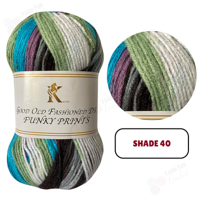 Knitco Good Old Fashioned Funky Prints DK Yarn - (5 x 100g)