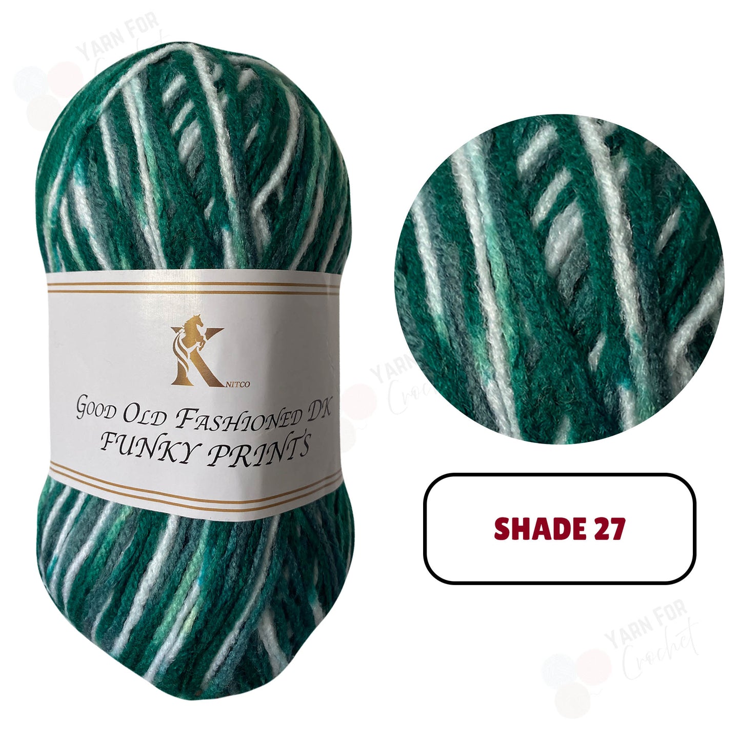 Knitco Good Old Fashioned Funky Prints DK Yarn - (5 x 100g)
