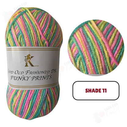 Knitco Good Old Fashioned Funky Prints DK Yarn - (5 x 100g)