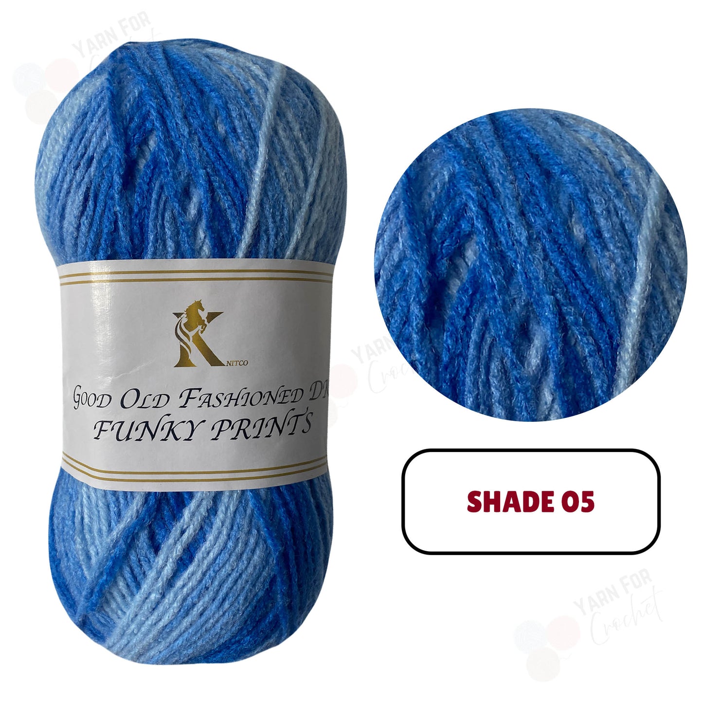 Knitco Good Old Fashioned Funky Prints DK Yarn - (5 x 100g)