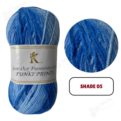 Knitco Good Old Fashioned Funky Prints DK Yarn - (5 x 100g)