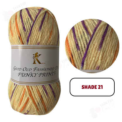 Knitco Good Old Fashioned Funky Prints DK Yarn - (5 x 100g)
