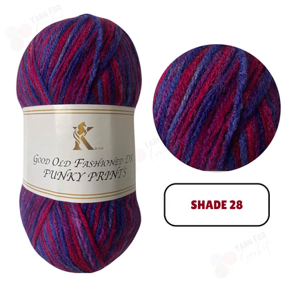Knitco Good Old Fashioned Funky Prints DK Yarn - (5 x 100g)