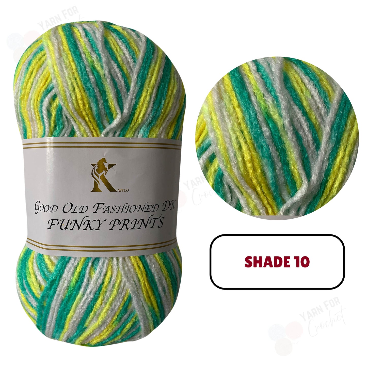 Knitco Good Old Fashioned Funky Prints DK Yarn - (5 x 100g)