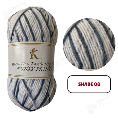 Knitco Good Old Fashioned Funky Prints DK Yarn - (5 x 100g)