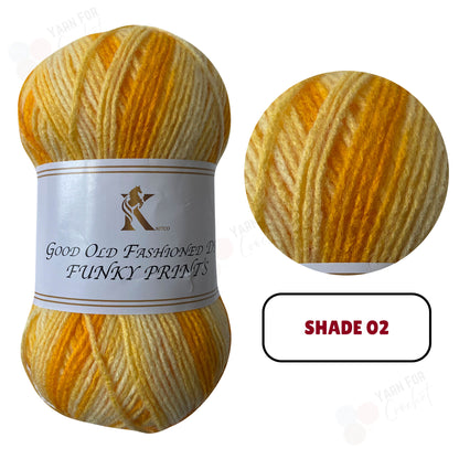 Knitco Good Old Fashioned Funky Prints DK Yarn - (5 x 100g)