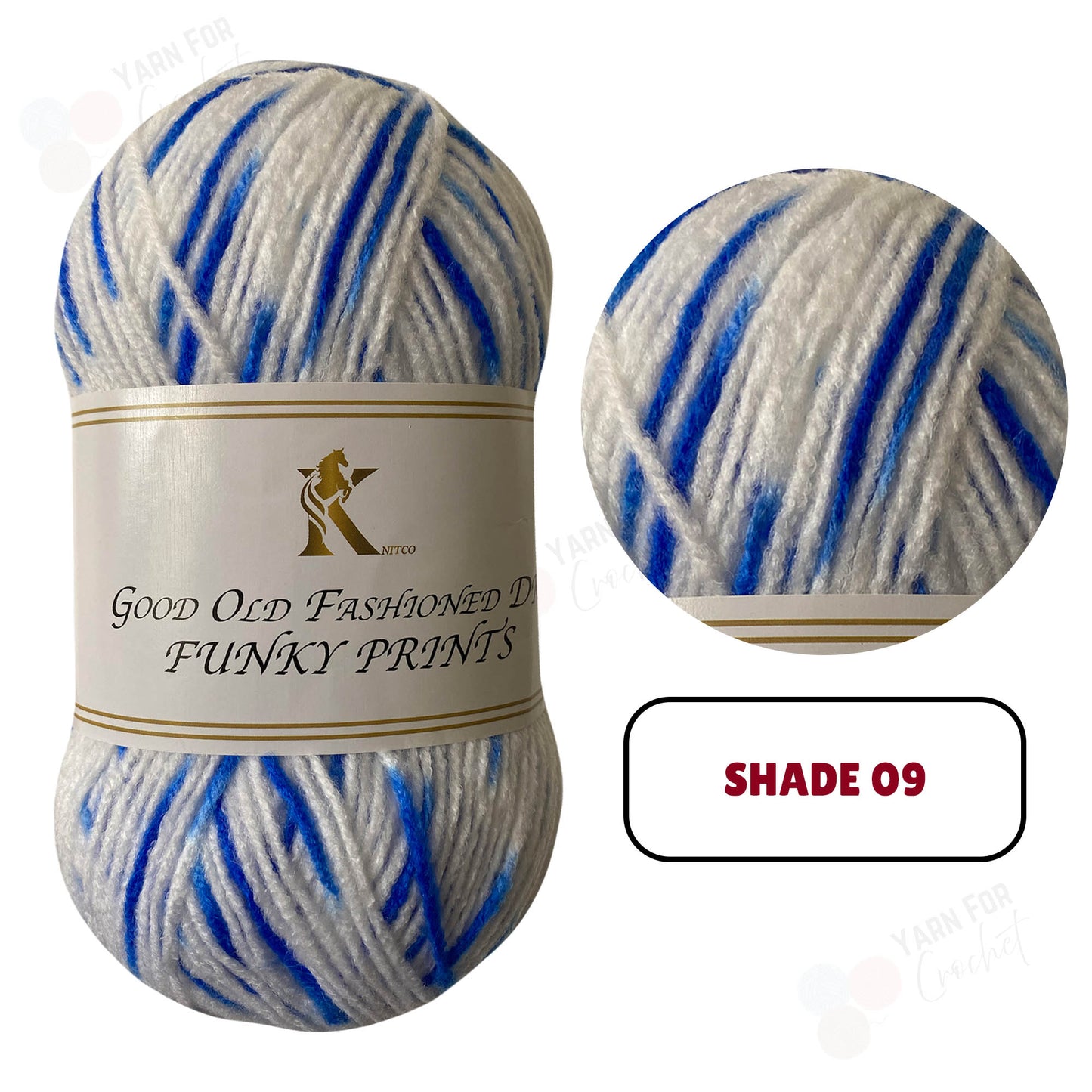 Knitco Good Old Fashioned Funky Prints DK Yarn - (5 x 100g)