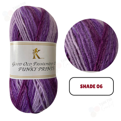 Knitco Good Old Fashioned Funky Prints DK Yarn - (5 x 100g)