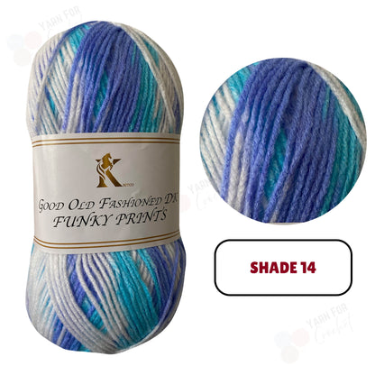 Knitco Good Old Fashioned Funky Prints DK Yarn - (5 x 100g)