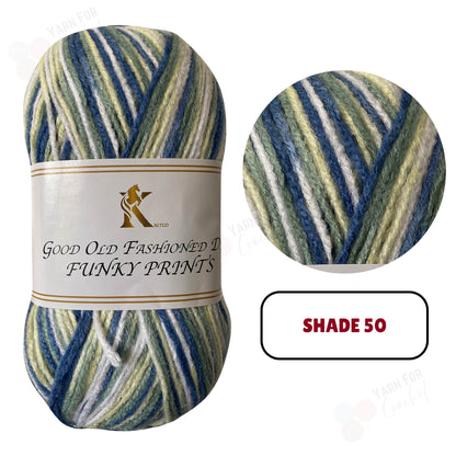 Knitco Good Old Fashioned Funky Prints DK Yarn - (5 x 100g)