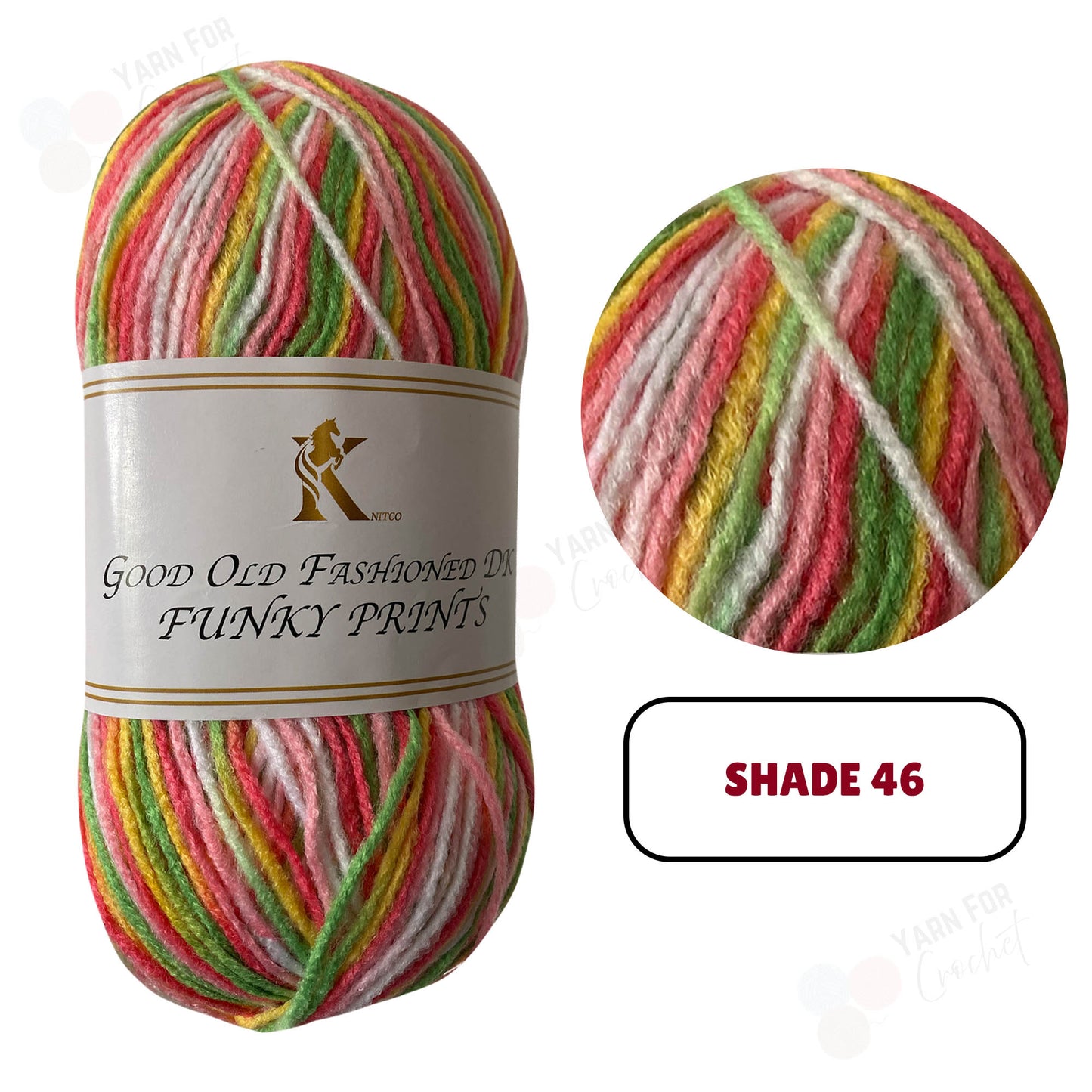 Knitco Good Old Fashioned Funky Prints DK Yarn - (5 x 100g)