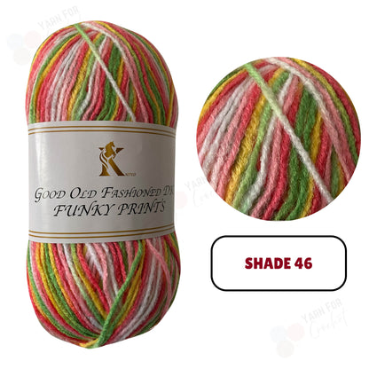 Knitco Good Old Fashioned Funky Prints DK Yarn - (5 x 100g)