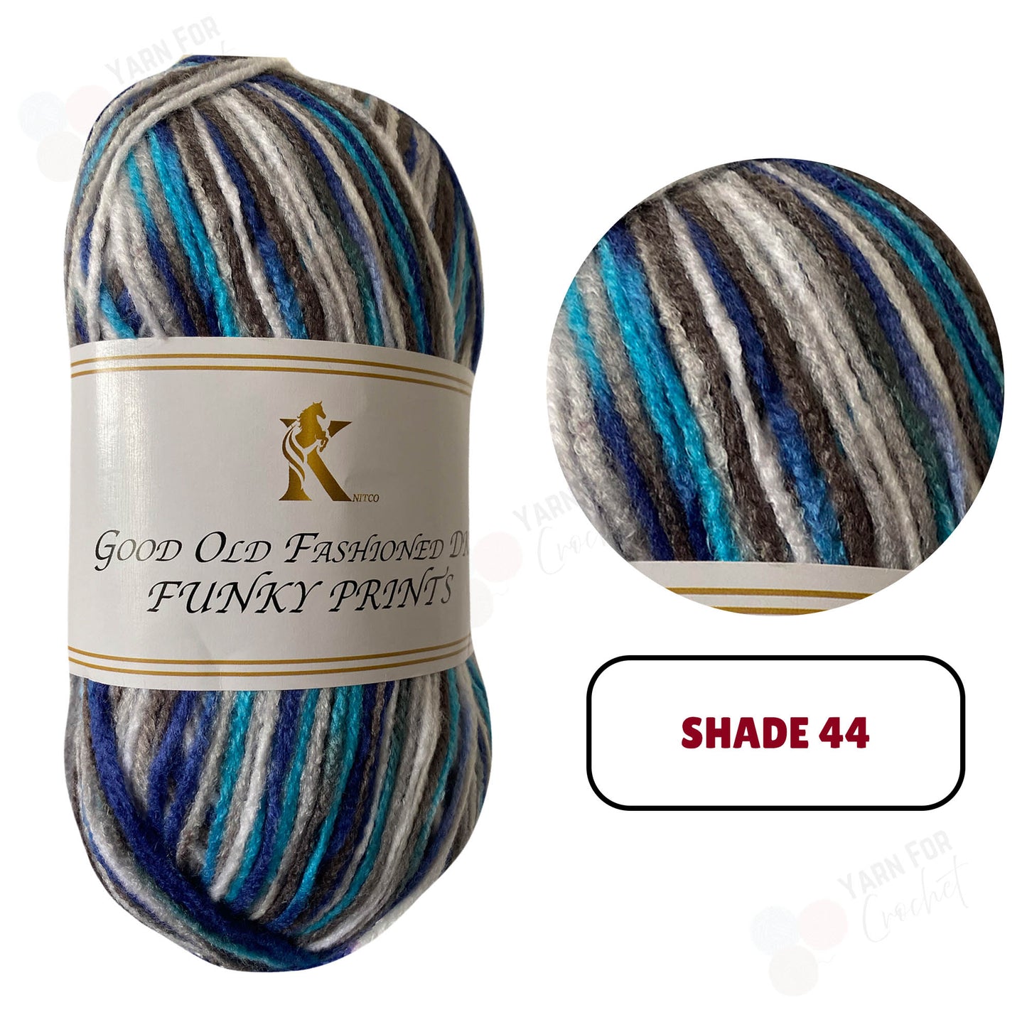 Knitco Good Old Fashioned Funky Prints DK Yarn - (5 x 100g)