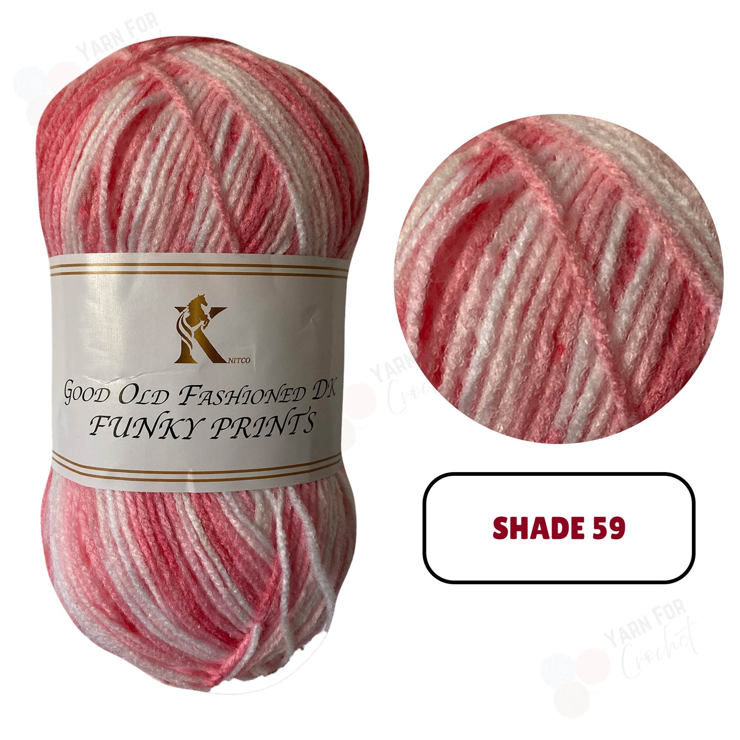 Knitco Good Old Fashioned Funky Prints DK Yarn - (5 x 100g)