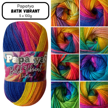 Papatya Batik Vibrant DK Yarn - (5 x 100g)