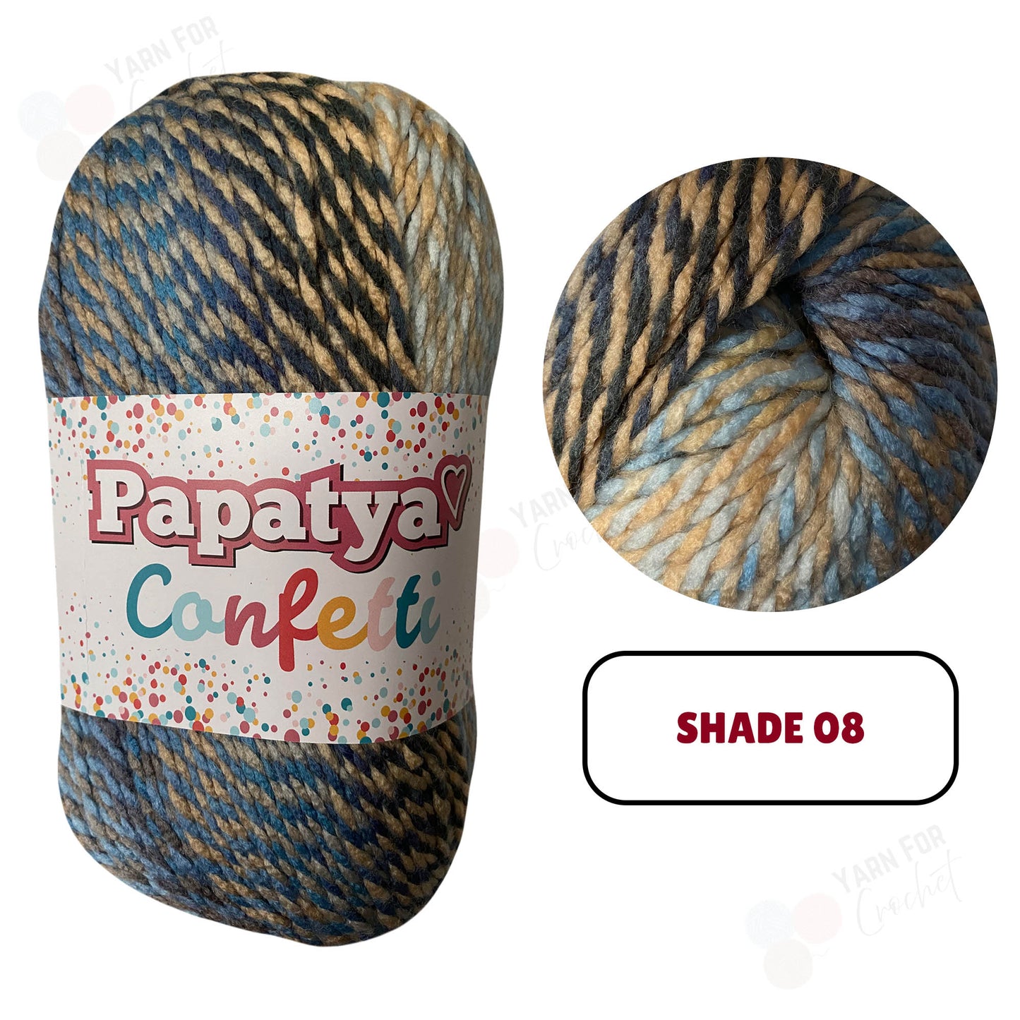 Papatya Confetti Yarn - (5 x 100g)