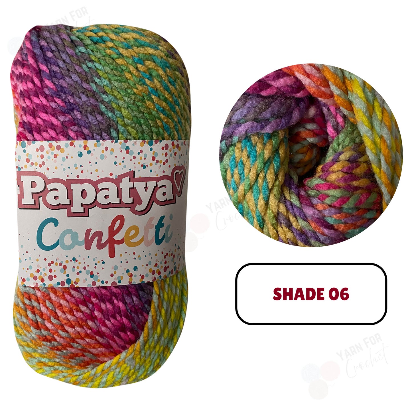 Papatya Confetti Yarn - (5 x 100g)