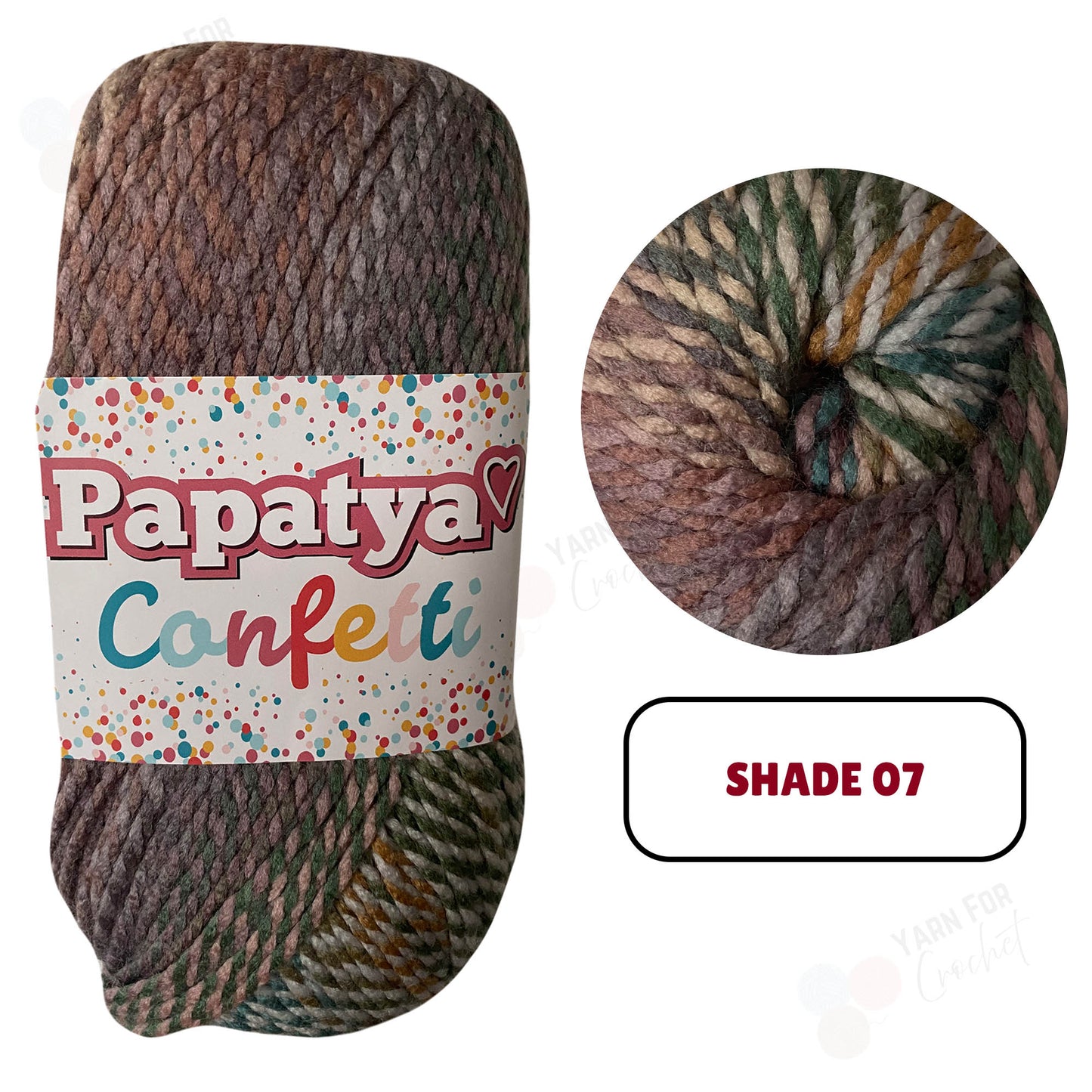 Papatya Confetti Yarn - (5 x 100g)
