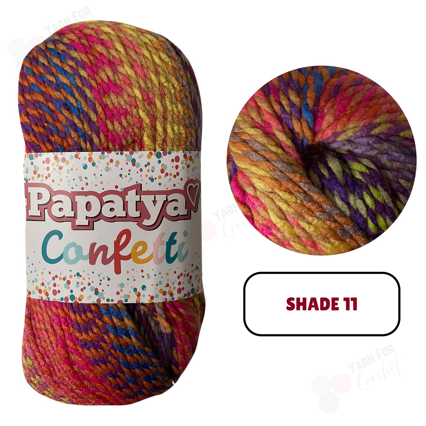 Papatya Confetti Yarn - (5 x 100g)