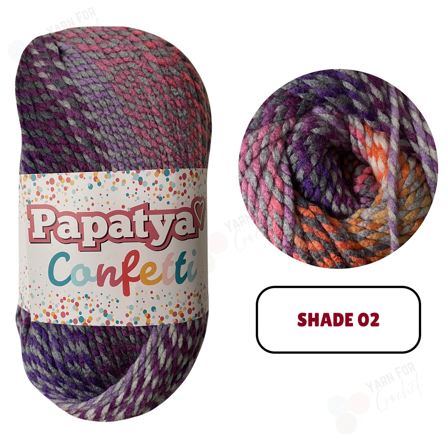 Papatya Confetti Yarn - (5 x 100g)