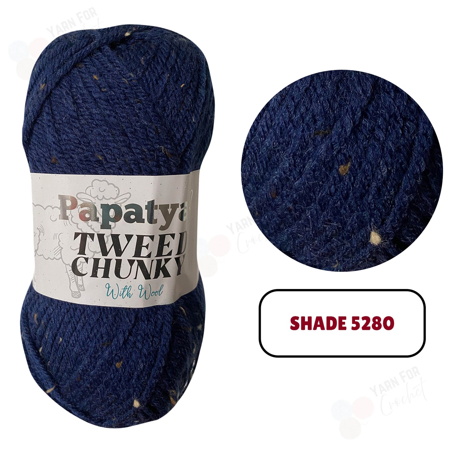 Papatya Tweed Chunky Yarn - (5 x 100g)